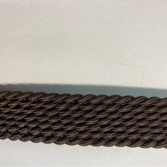 Brighton Braided Nylon and Croc Embossed Men’s Brown Belt, Gold Hardware Size 36 - Picture 7 of 10